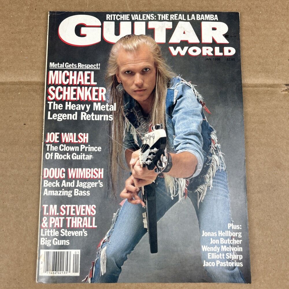 Guitar World January 1988 Michael Schenker MSG UFO Joe Walsh Doug Wimbish